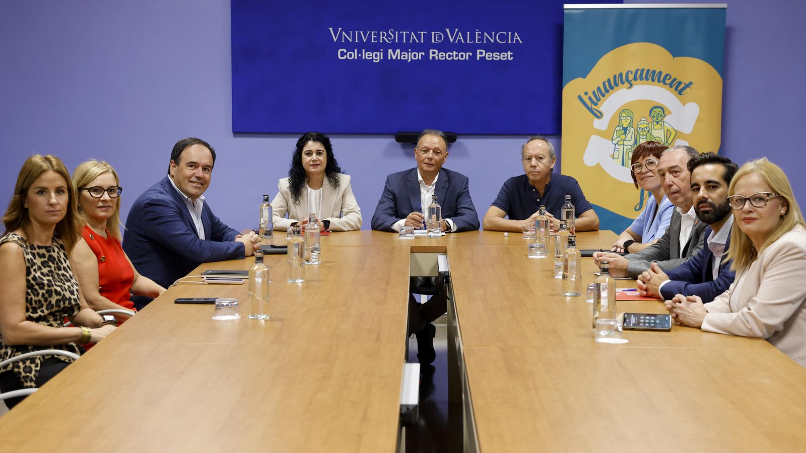 La Plataforma per un Finançament Just, reunida este divendres