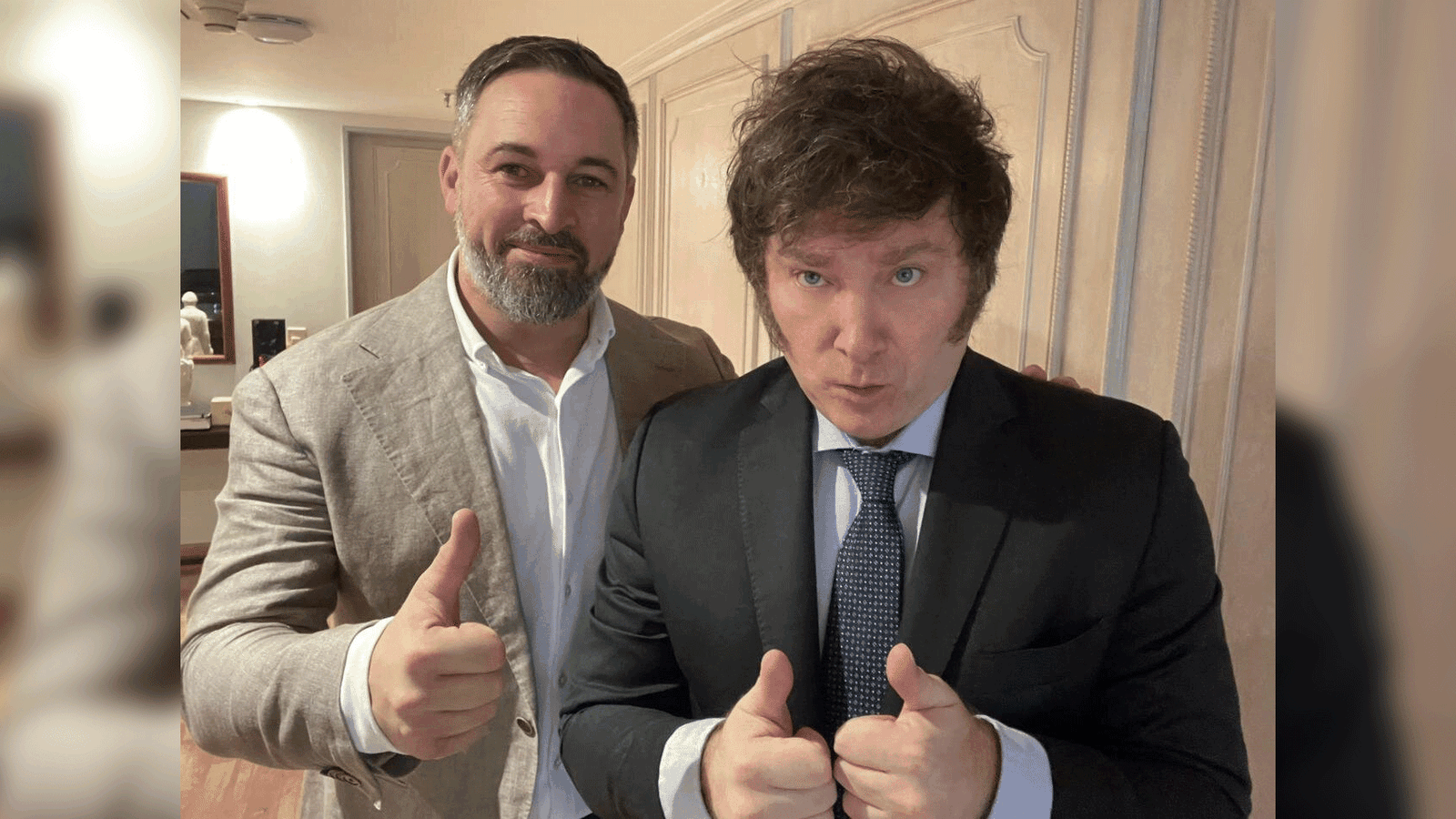 Santiago Abascal posa amb el president d'Argentina, Javier Milei