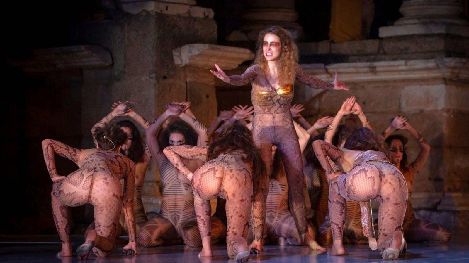 Silvia Abascal durant l'obra, dimecres