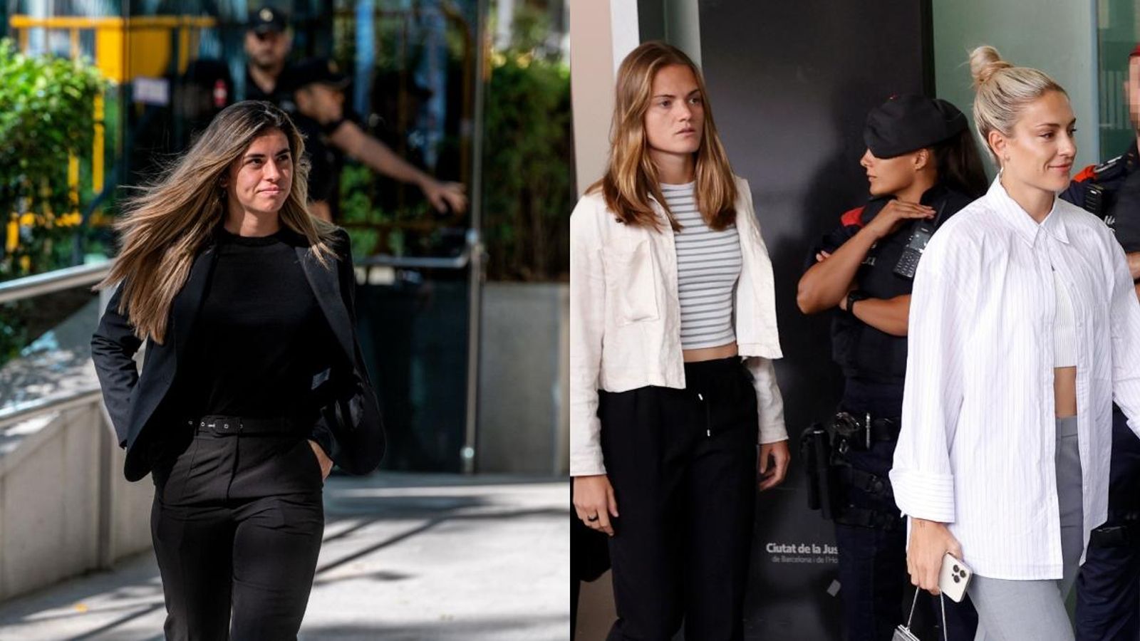 Misa Rodríguez, Irene Paredes i Alexia Putellas, compareixen pel cas Rubiales