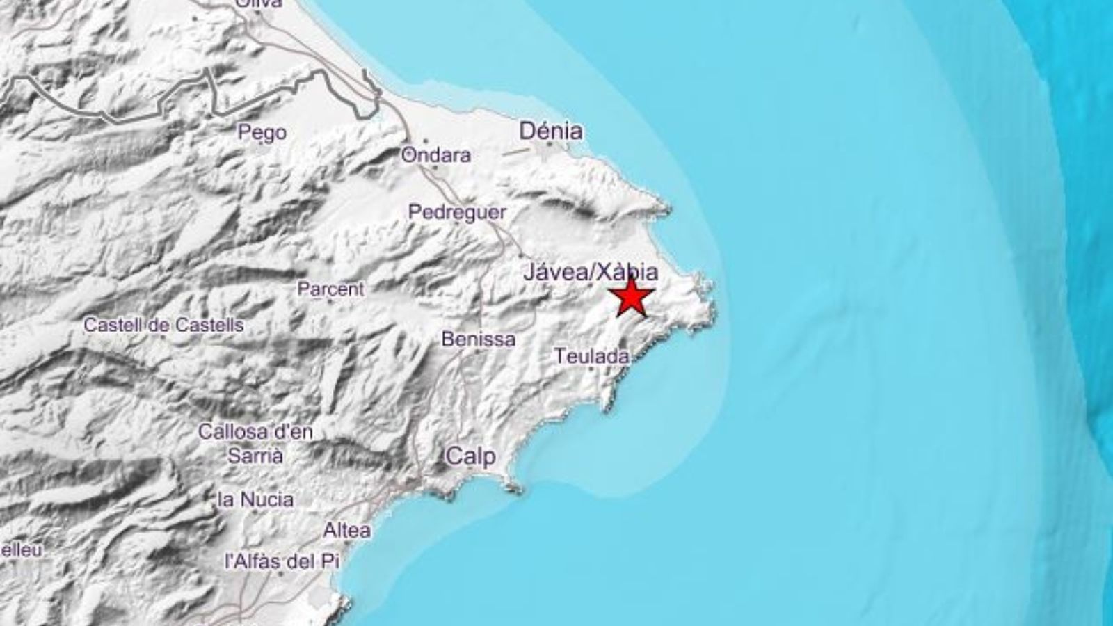 Un terratrémol de 2,9 en l\'escala de Richter sacseja la Marina Alta