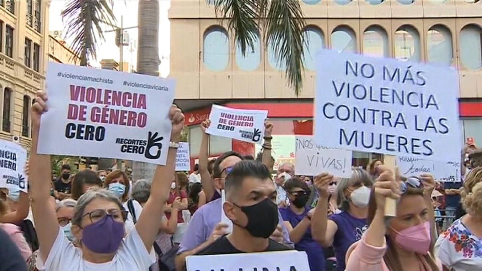 Manifestació contra la violència masclista