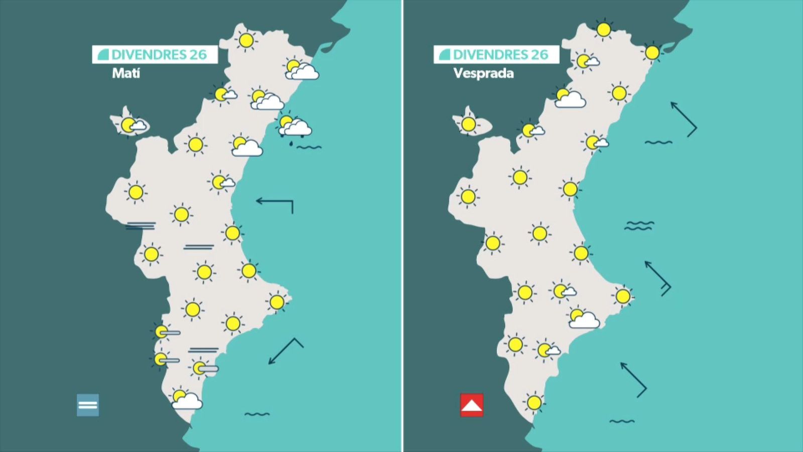 La previsió divendres 26 de setembre