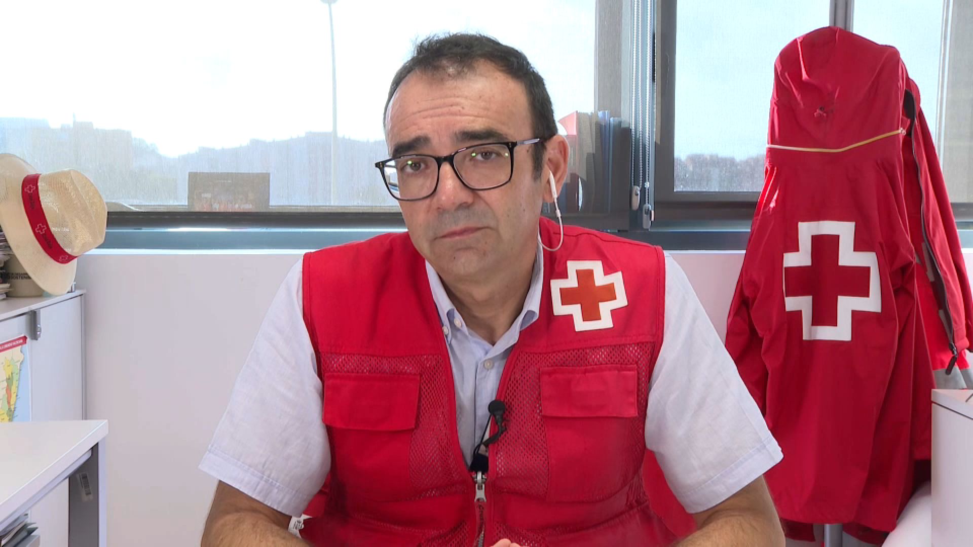 Miguel Ángel Rodríguez, coordinador de la Creu Roja a la Comunitat Valenciana, durant la seua intervenció en À Punt Miguel Ángel Rodríguez, coordinador autonòmic de la Creu Roja a la Comunitat Valenciana