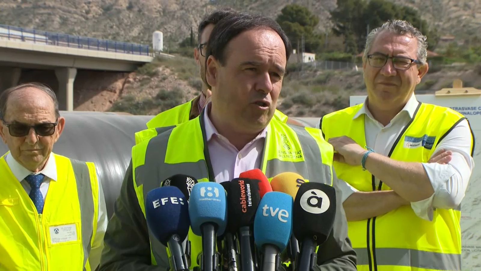 Pérez Llorca ha visitat les obres del posttransvassament Xúquer-Vinalopó, este dimarts