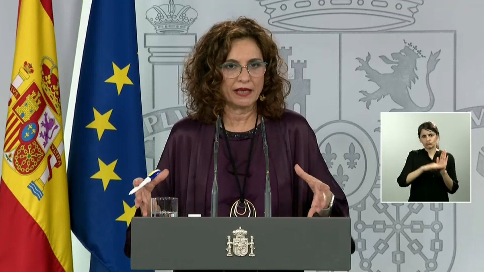 La ministra d'Hisenda i portaveu del govern espanyol, María Jesús Montero