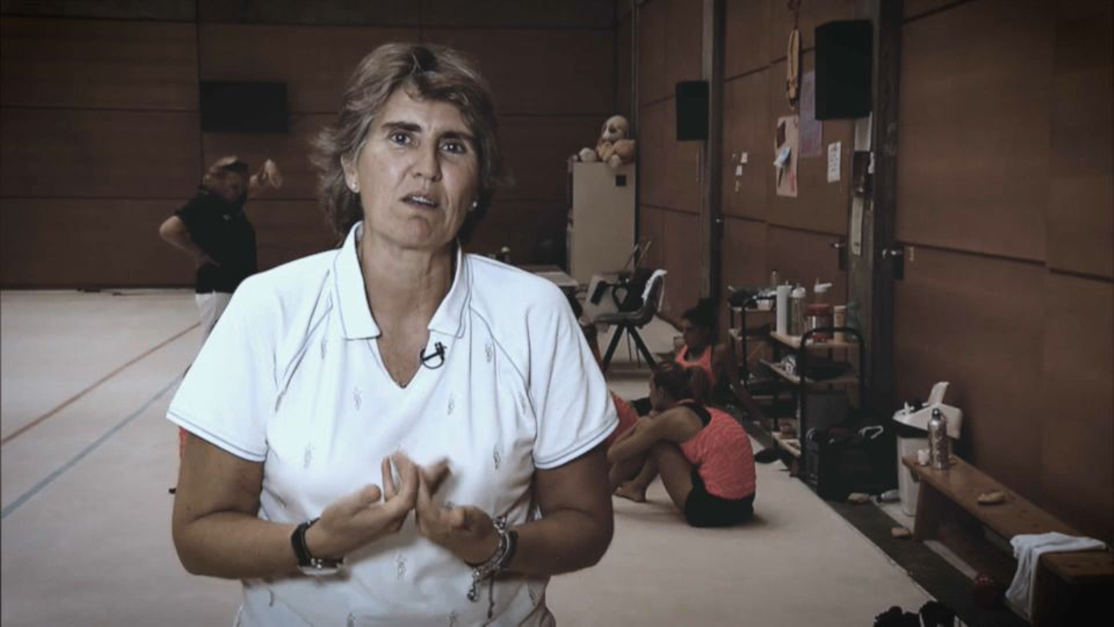 Paloma del Río durant una connexió en directe