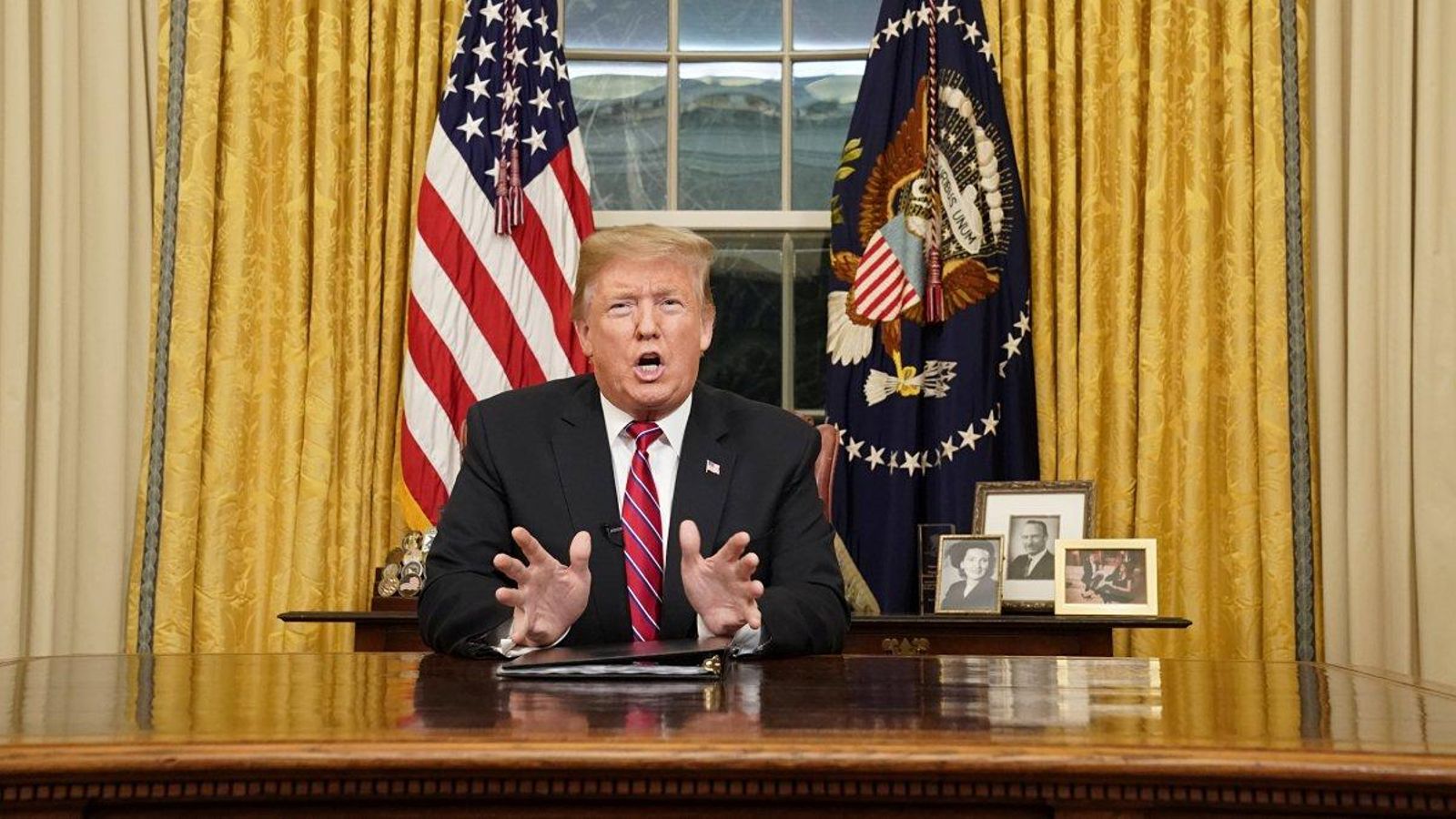 El president dels EUA, Donald Trump, en un moment del discurs El president dels EUA, Donald Trump, en un moment del discurs
