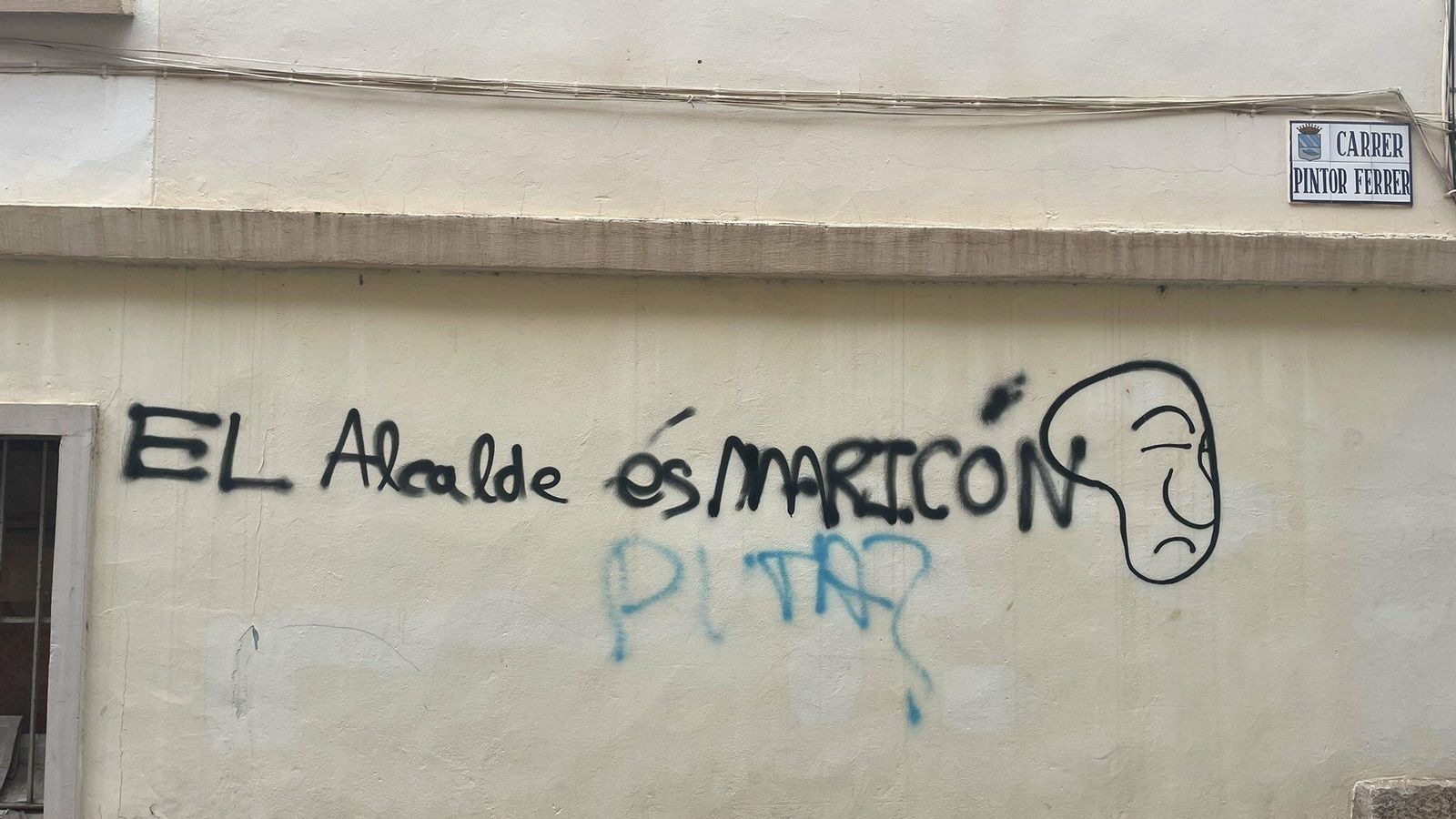 Pintada homofòbica contra l'alcalde de l'Alcora