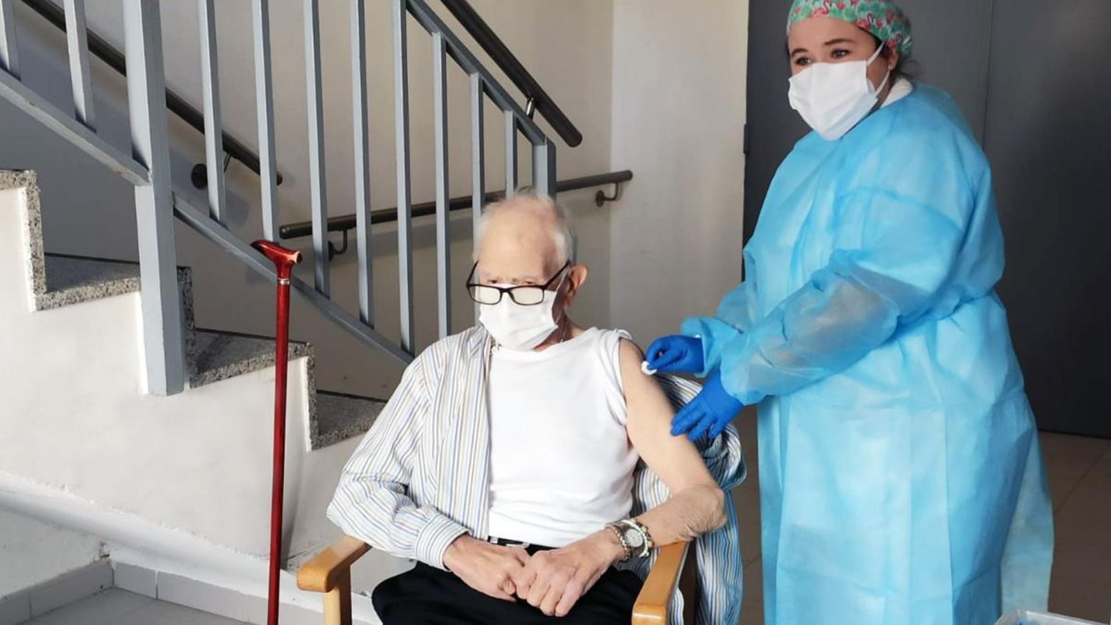 Batiste Martí, de 81 anys, a la residència de majors Verge del Miracle en una imatge d'arxiu