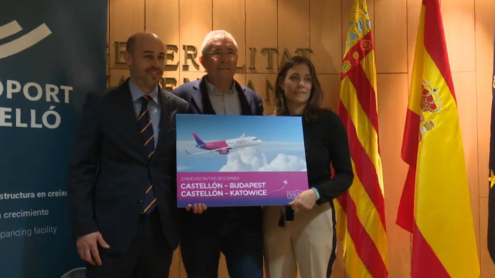 L'Aeroport de Castelló ha anunciat dues noves connexions aèries amb Budapest (Hongria) i Katowice (Polònia)