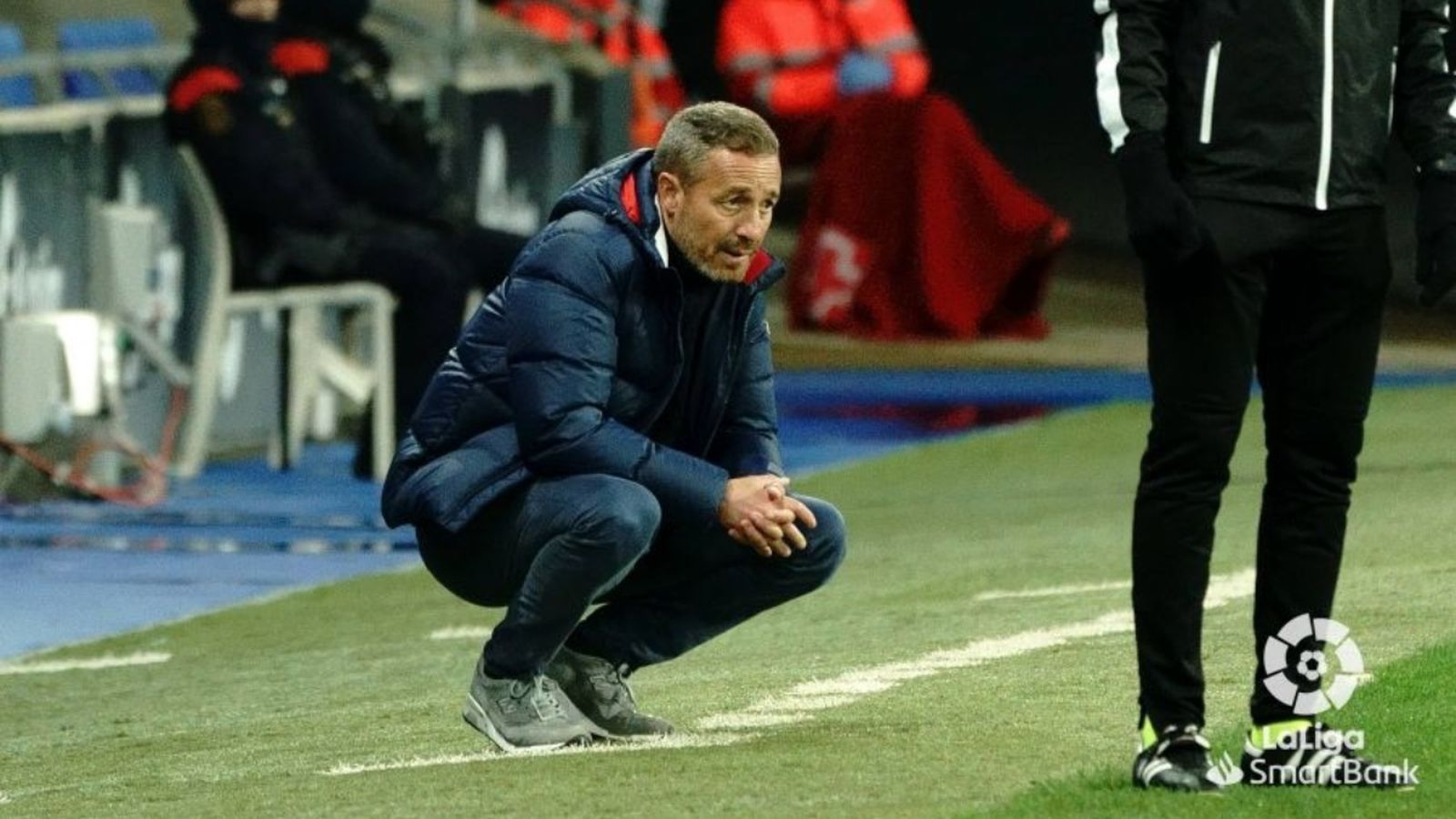 Óscar Cano, durant el partit contra l'Espanyol