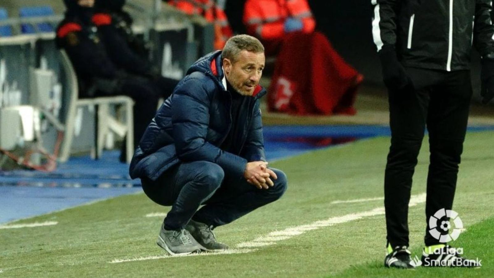 Óscar Cano, durant el partit contra l'Espanyol