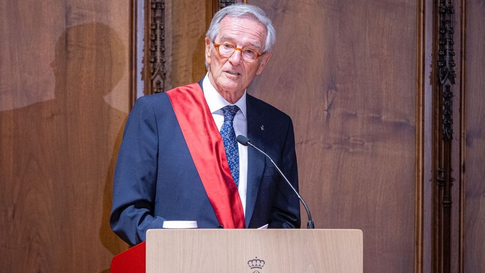 El regidor de Trias per Barcelona, Xavier Trias, intervé en el ple d'investidura de l'Ajuntament de Barcelona, que va fer alcalde al candidat del PSC, Jaume Collboni.