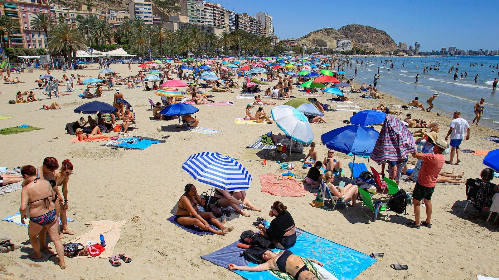 La platja del Postiguet a Alacant durant este cap de setmana