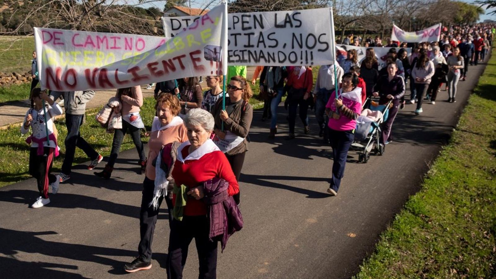 Milers de persones es manifesten aquest diumenge a Nerva