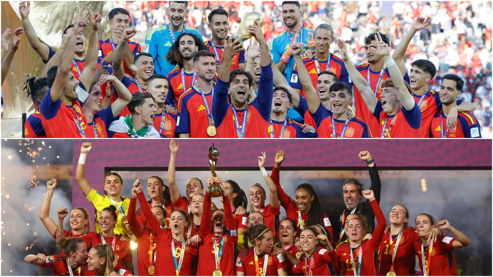La selecció masculina i la femenina alcen la copa de campions del món