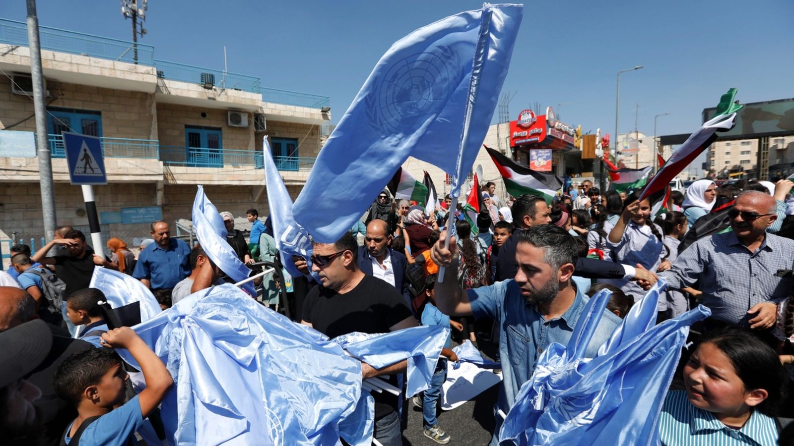 Palestins es manifesten a Betlem