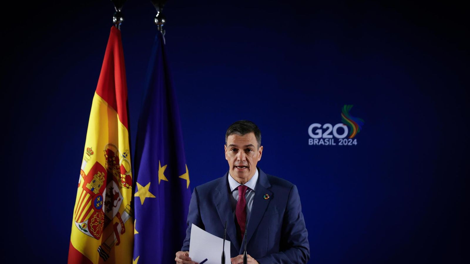 El president del Govern espanyol, Pedro Sánchez, a la cimera del G-20