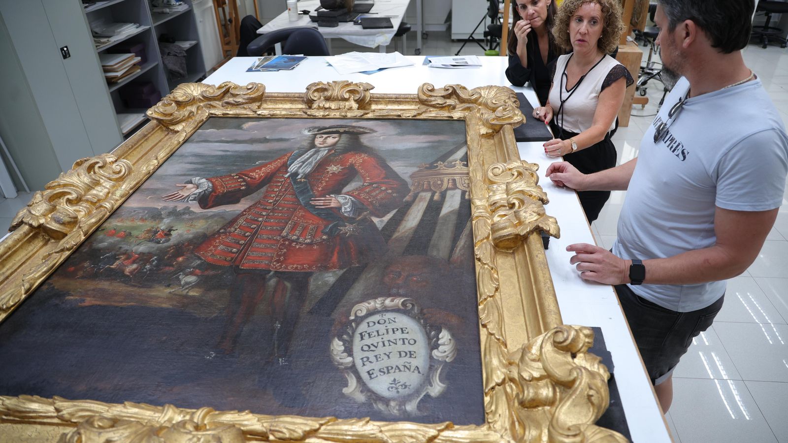 El retrat restaurat de Felip V "cap per avall"