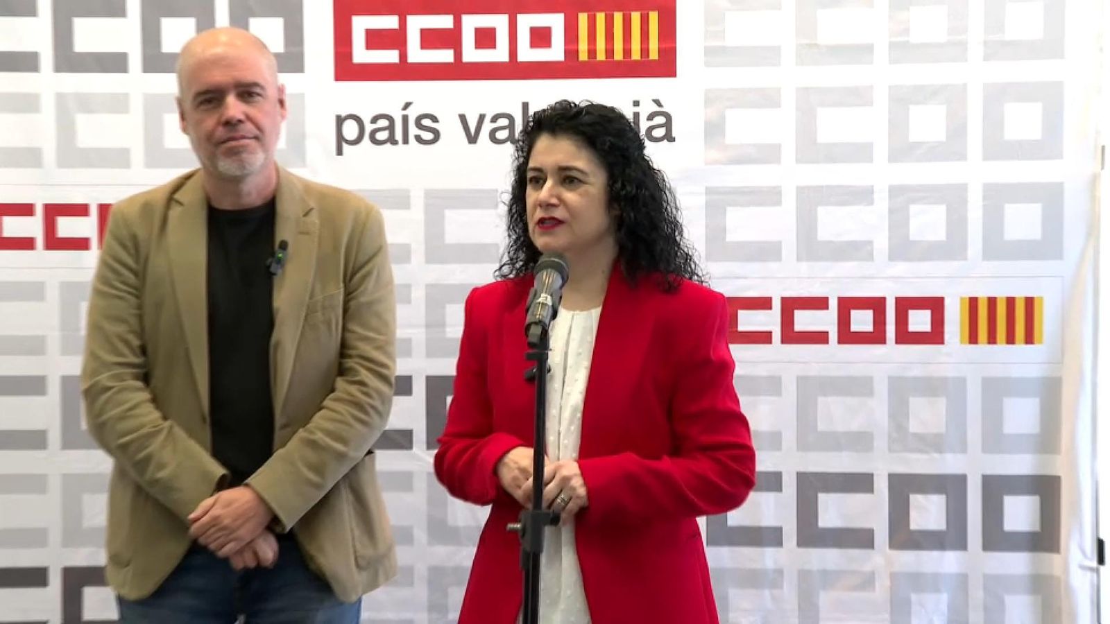 Els secretaris nacional i de la Comunitat Valenciana de Comissiones Obreres, Unai Sordo i