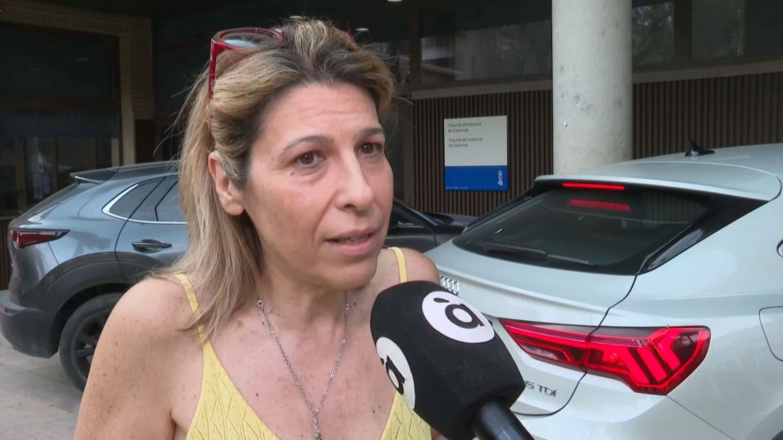 La comunicadora d'À Punt Maje Jorge abans d'entrar a declarar davant la jutgessa de la dana