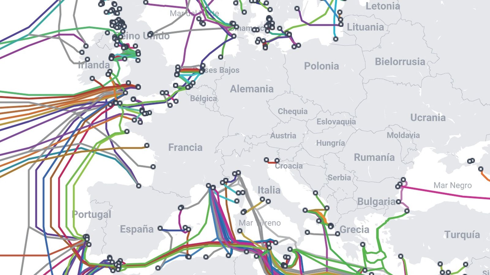 La posiciLa instal·lació inclou dos cables submarins, un connectat amb Marsella, que serviria com a punt d'entrada per a totes les connexions amb Europa, i l'altre amb Lisboa amb possibilitat de connexió cap al Caire, Àsia, el Regne Unit i Amèrica.