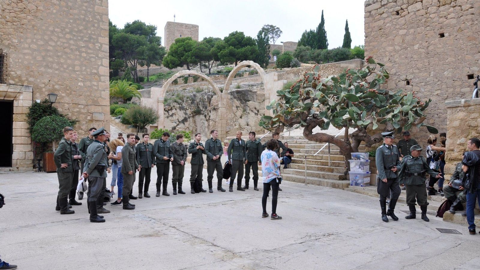 Rodatge de la sèrie 'Dime quien soy' en el Castell de Santa Bàrbara