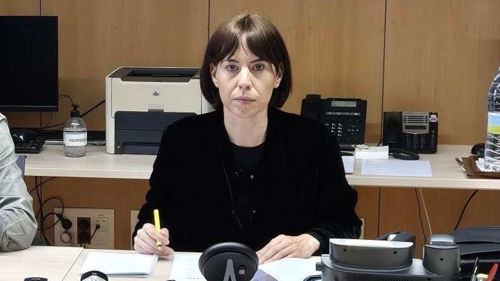 Dianat Morant durant una reunió del comité de crisis per la DANA