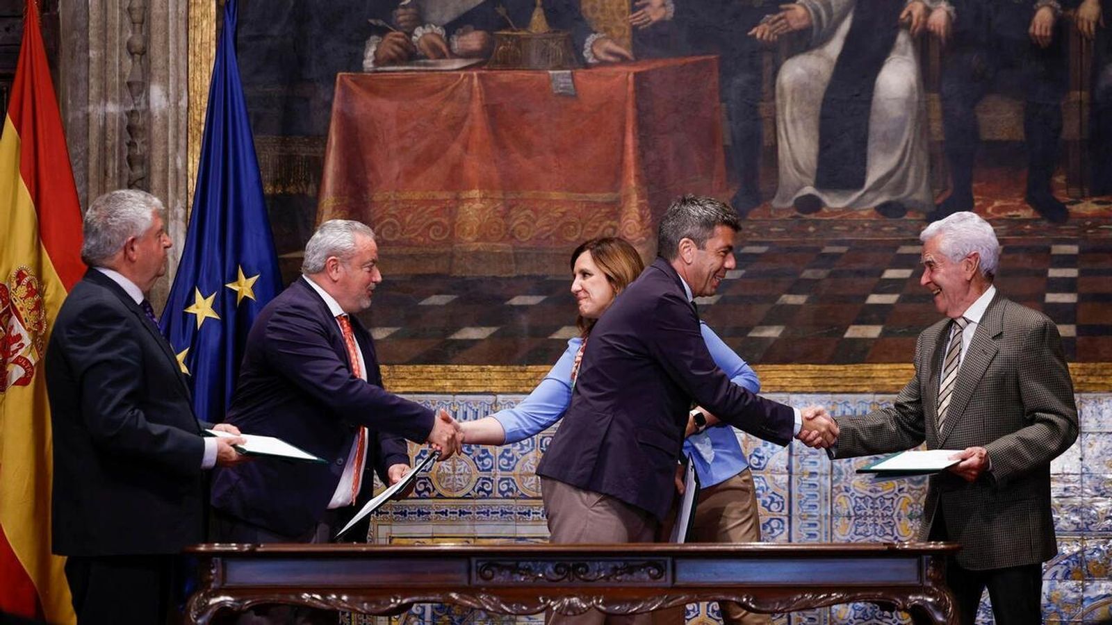 El president de la Generalitat i l'alcaldessa de València, este dimarts