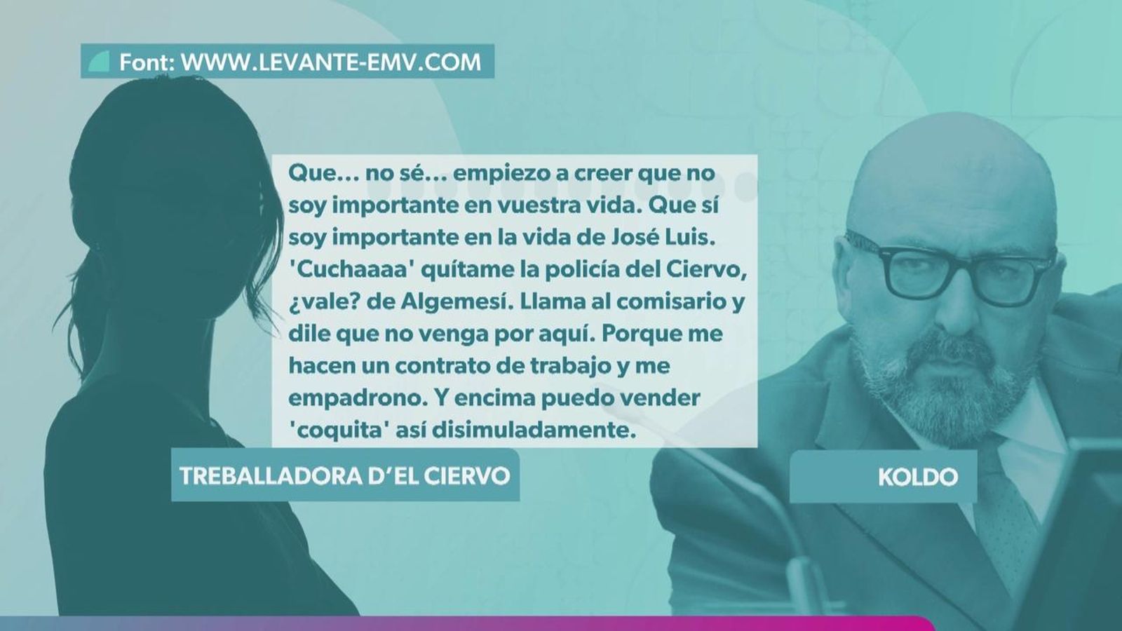 La gravació en què una empleada del club nocturn El Ciervo d'Algemesí demana a Koldo García que medie amb la policia per tal de retirar la vigilància sobre el local