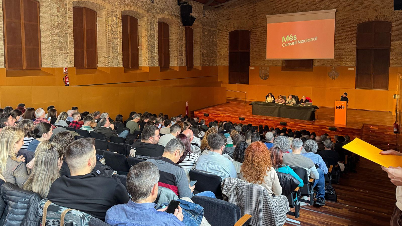 Un moment del congrés nacional de Més Compromís, celebrat este dissabte a València