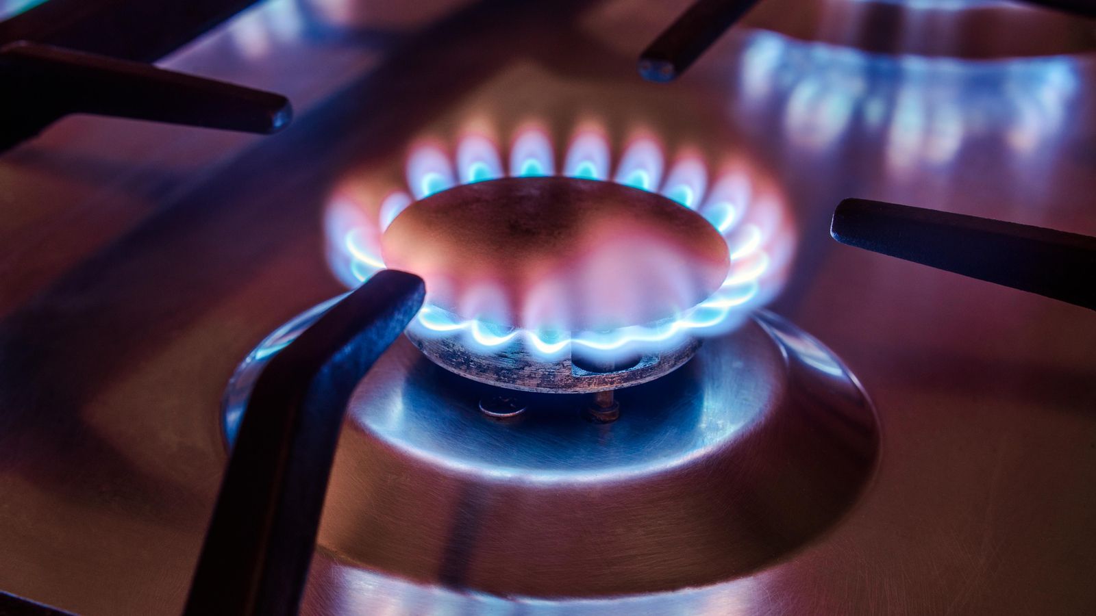 Els fogons d'una cuina de gas en una imatge d'arxiu