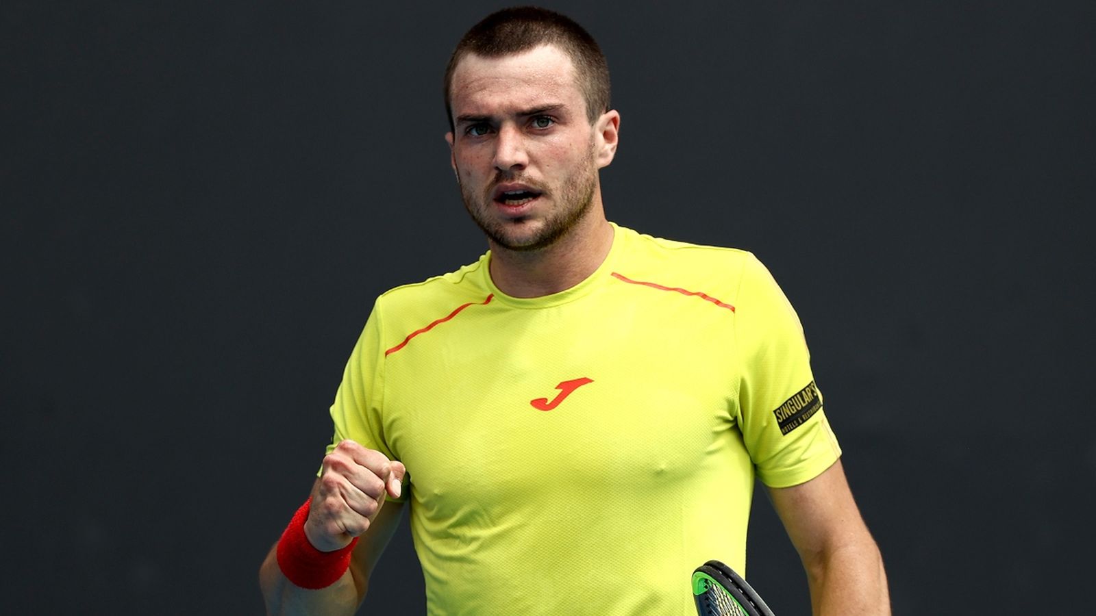 El tenista Pedro Martínez Portero durant un partit de l'Open d'Austràlia