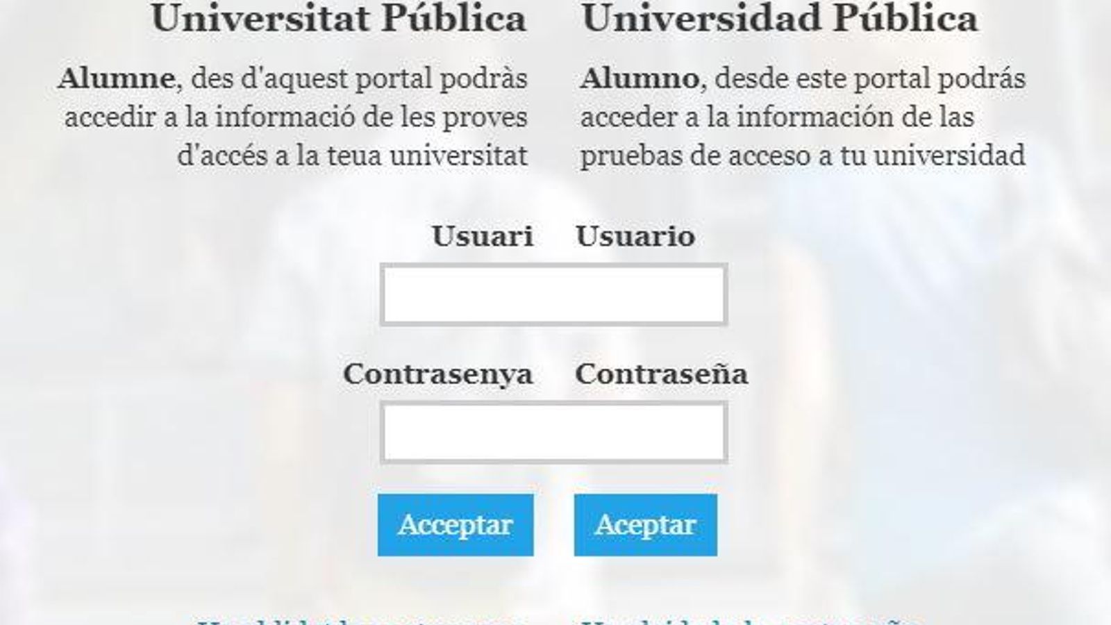 Consulta les notes de la PAU