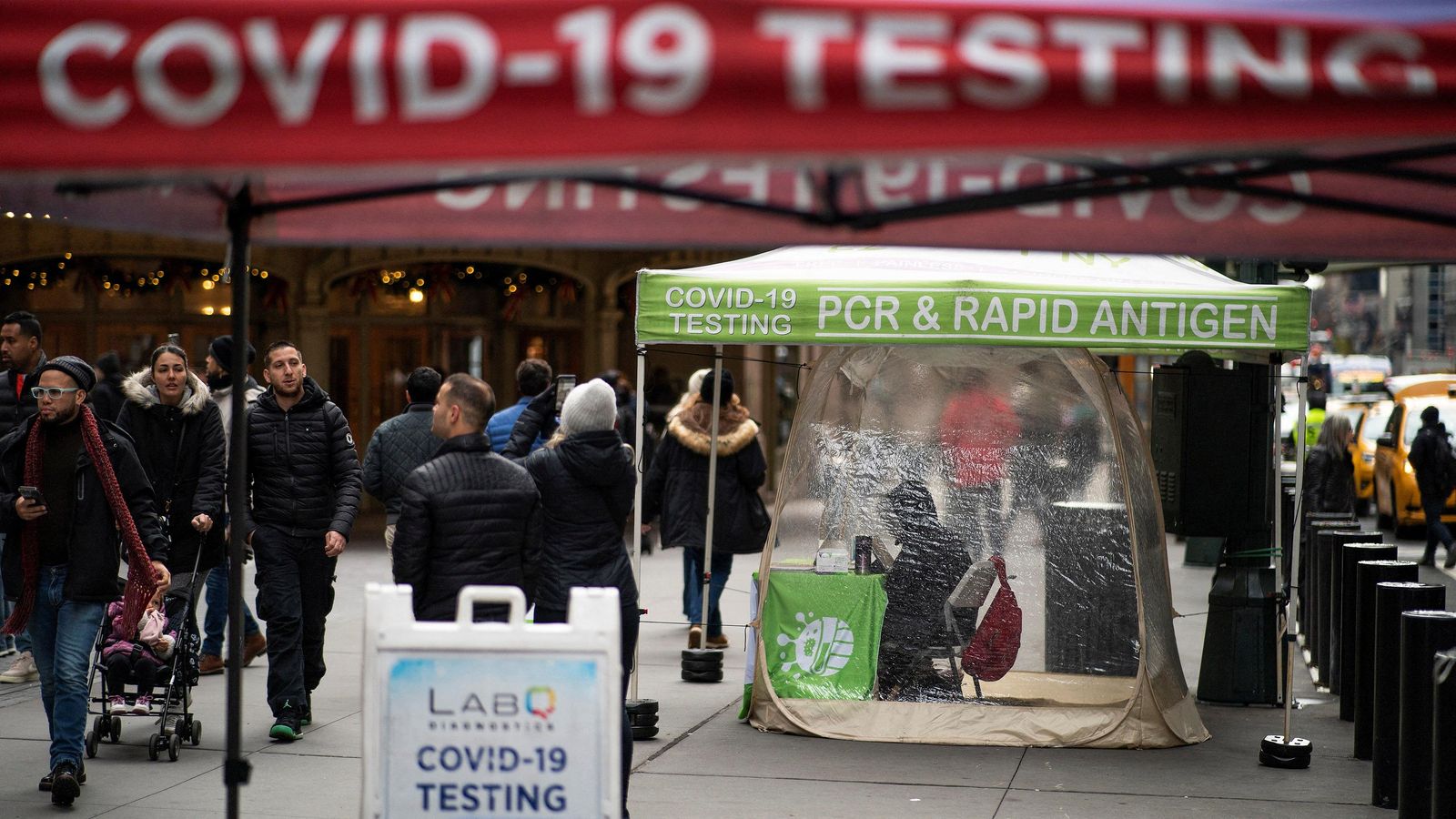 Punt de proves per a detectar la covid-19 a Nova York