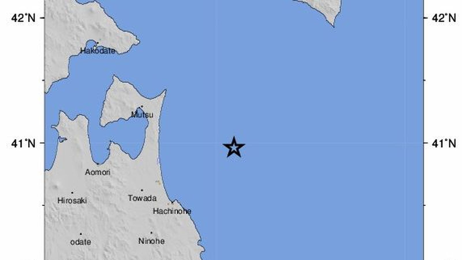 Ubicació del terratrèmol de magnitut 7,5 al Japó