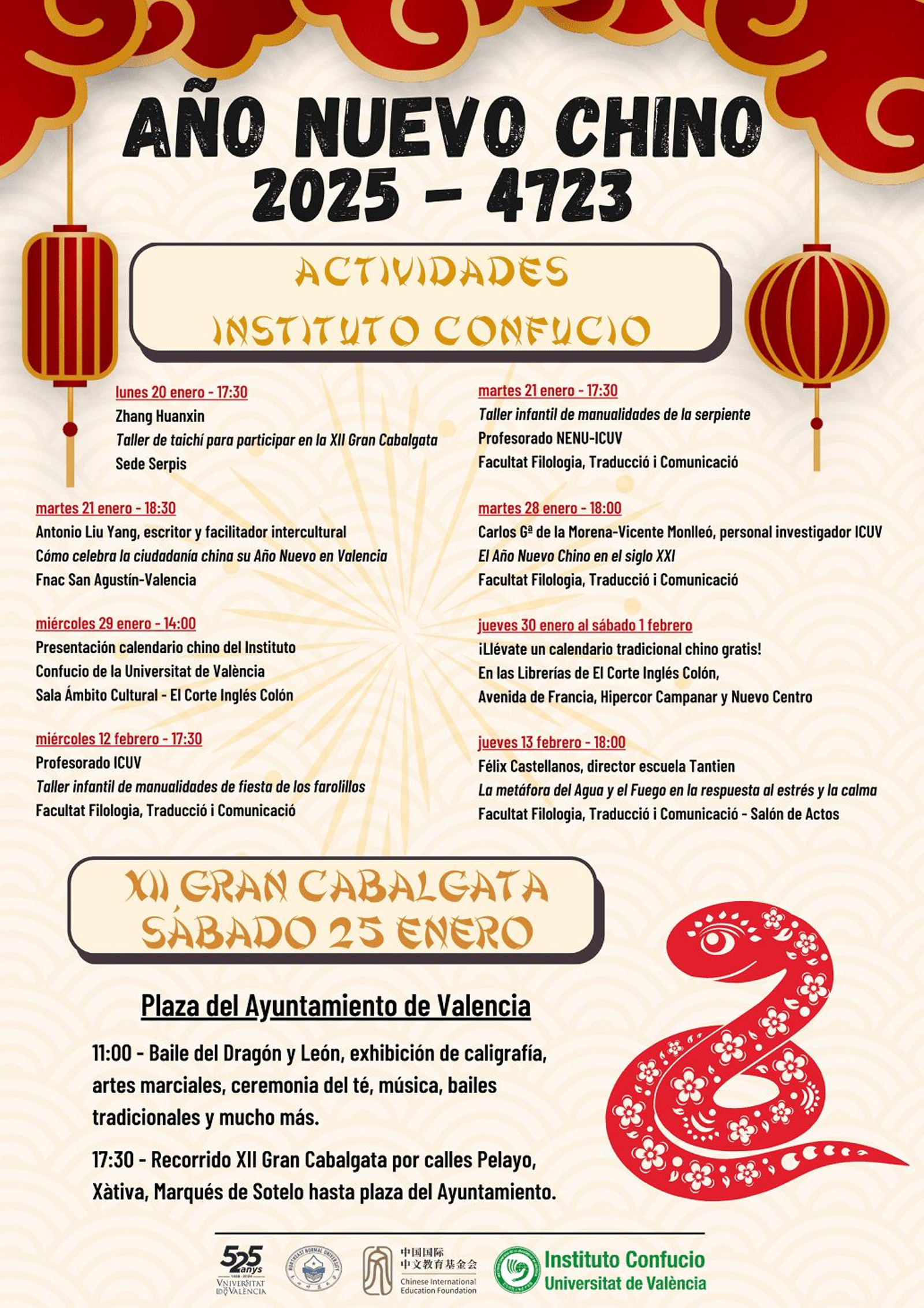 Activitats amb motiu de l'Any Nou Xinés