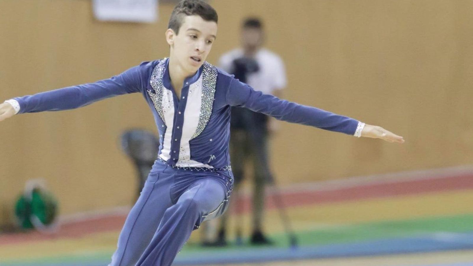 Kilian Gomis en l'actuació a la Corunya