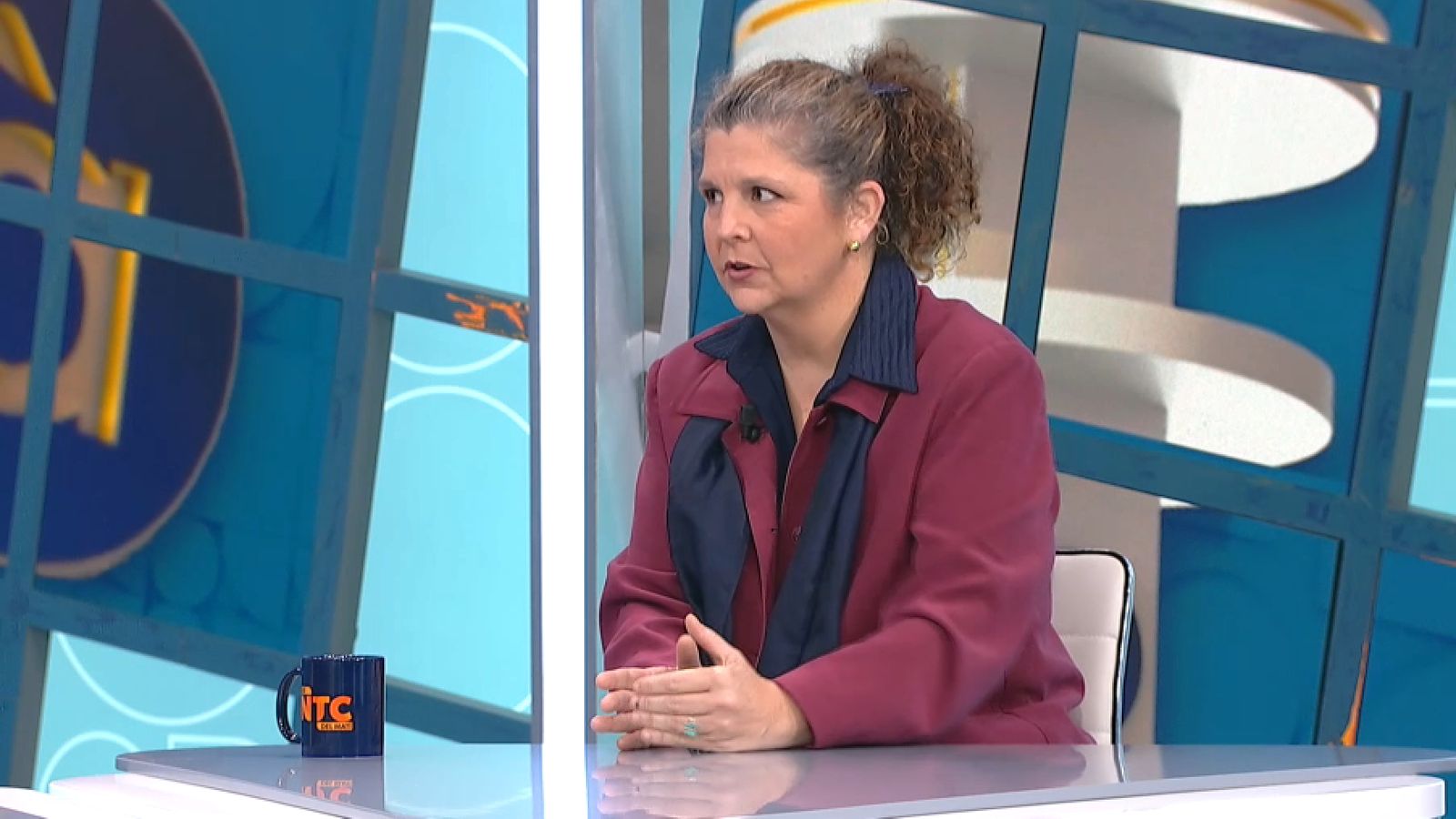 Ruth Abril durant la seua intervenció en 'Les notícies del matí'