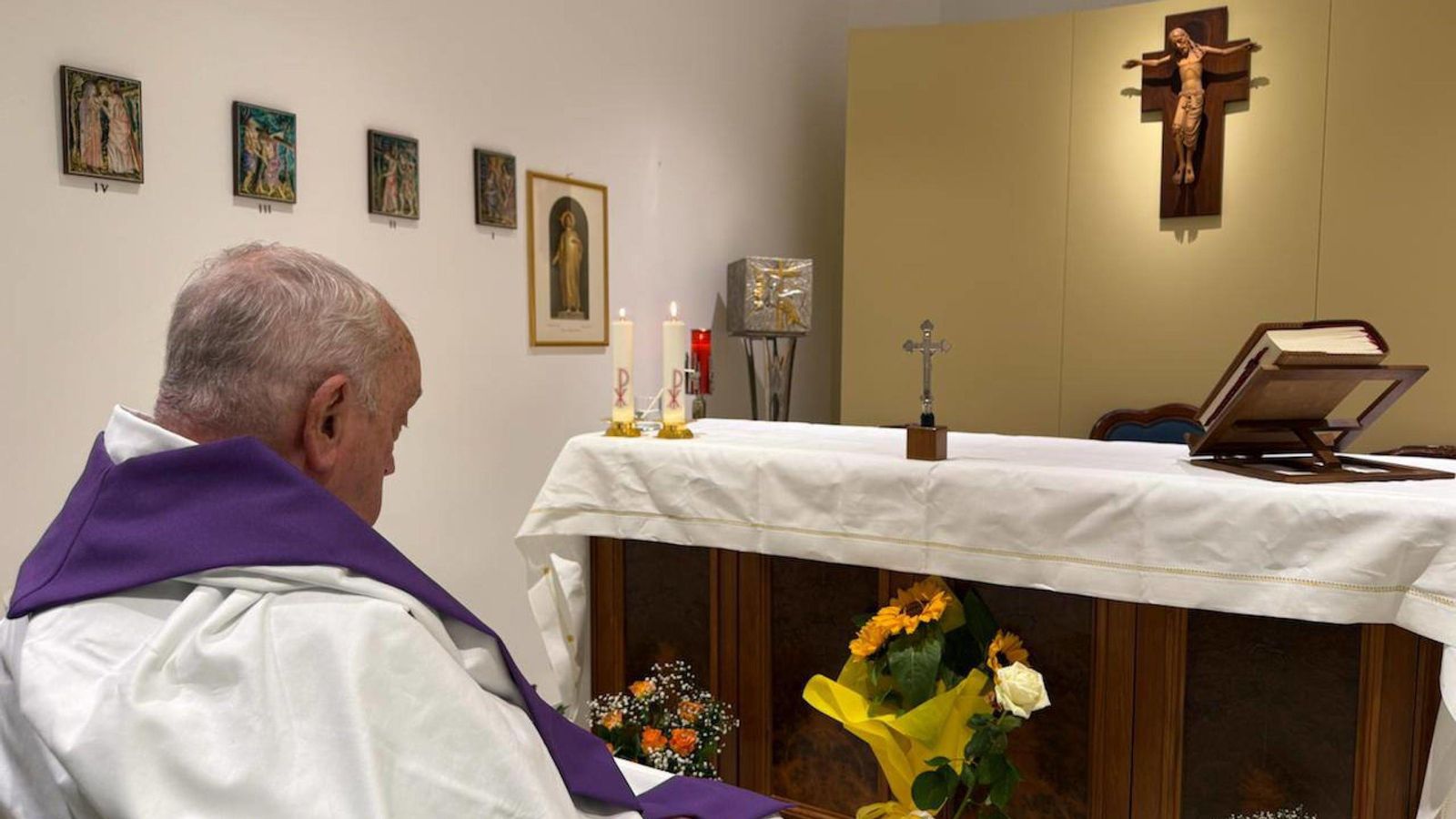 Primera fotografia del papa des del seu ingrés Primera fotografia del papa des del seu ingrés