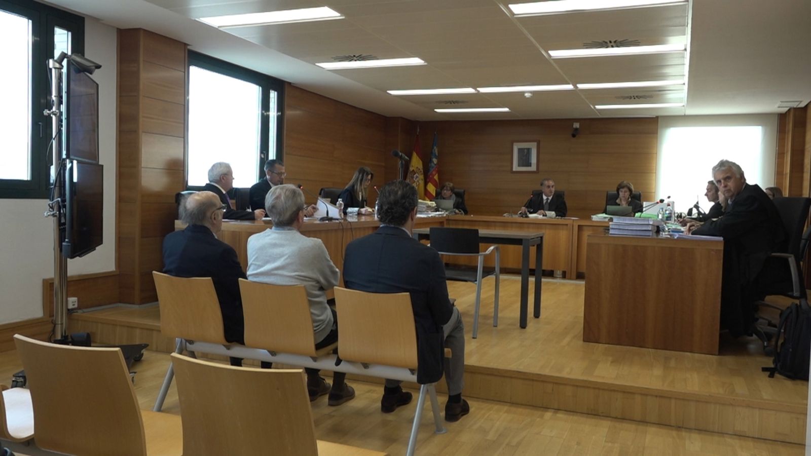 Els acusats, José Roca, Rafael Montero i Antonio Espejo, a l'Audiència Provincial de Castelló