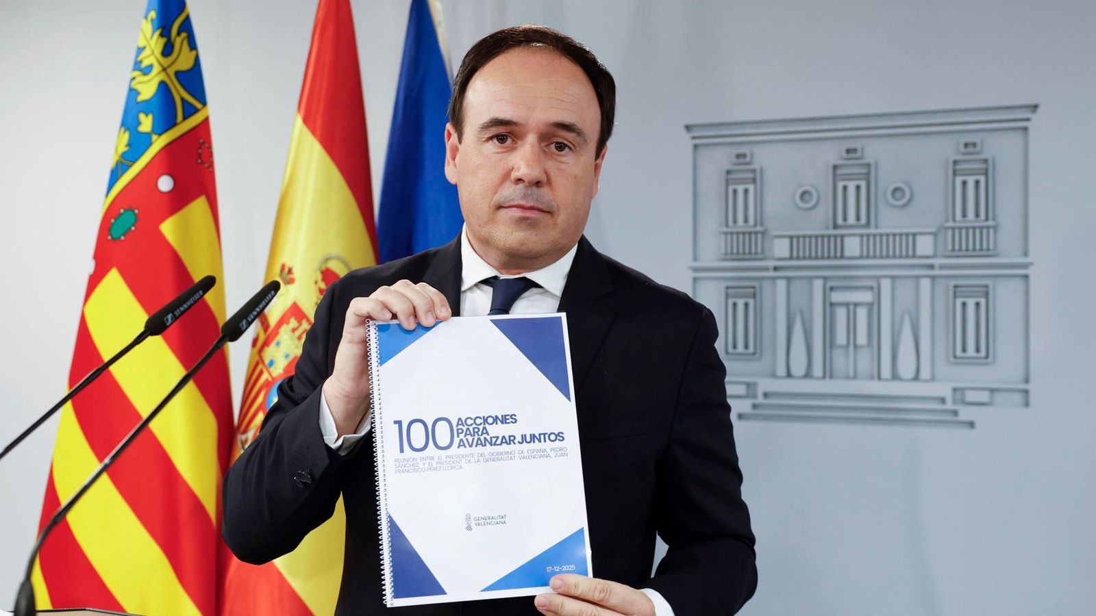 Pérez Llorca, en la roda de premsa posterior a la reunió amb Sánchez