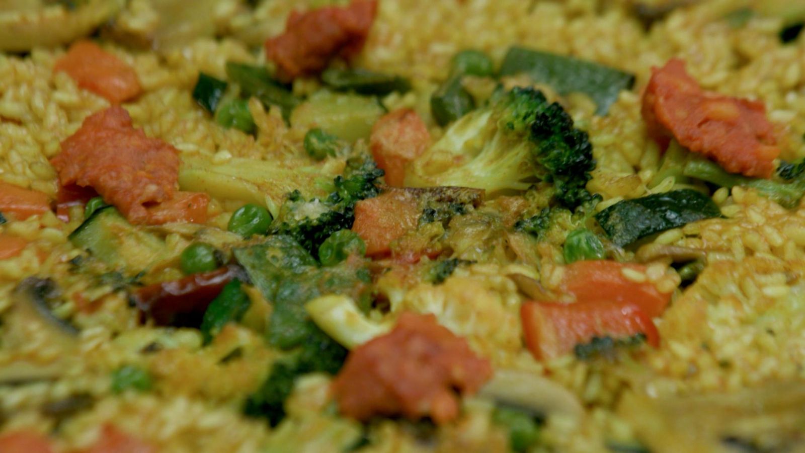 Paella de verdures i sobrassada