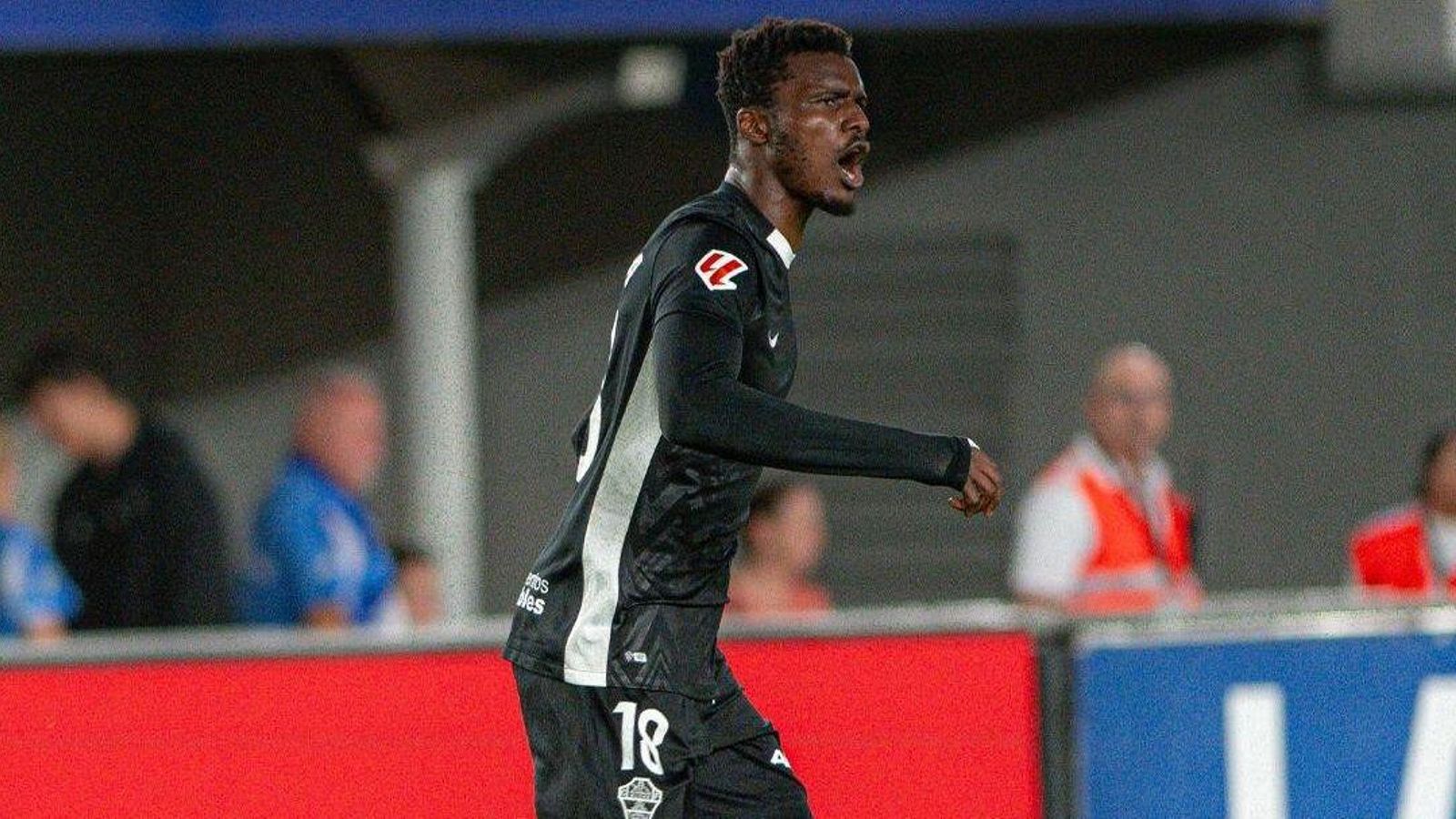 Sory Kaba celebra el gol