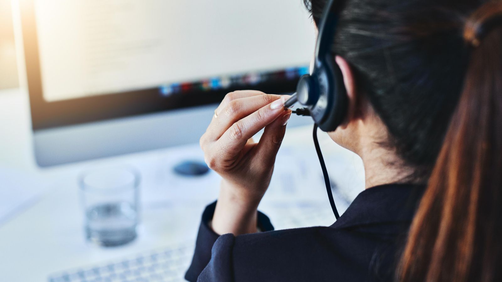 Una operadora telefònica (arxiu)