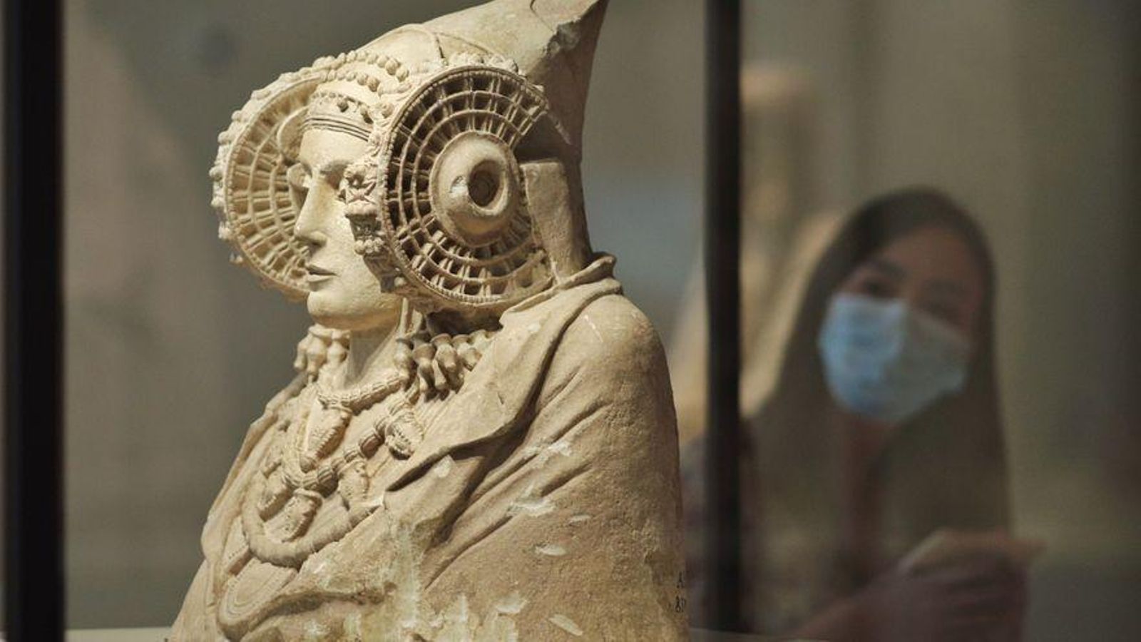 La Dama d'Elx al Museu Arqueològic Nacional, a Madrid, on es conserva actualment