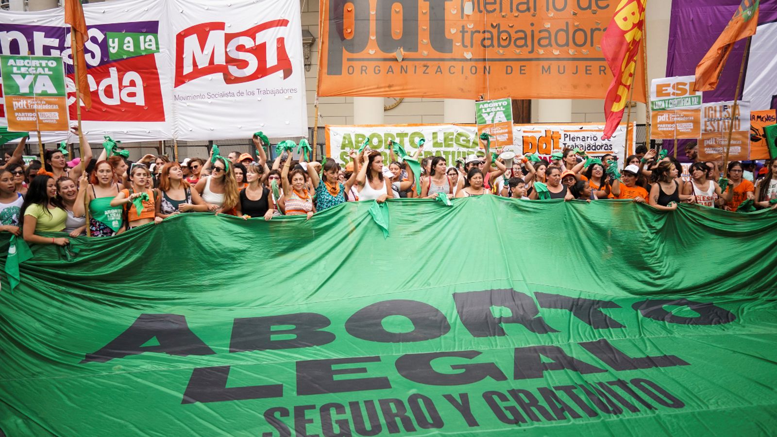 Imatge d'una manifestació a l'Argentina a favor de la legalització de l'avortament