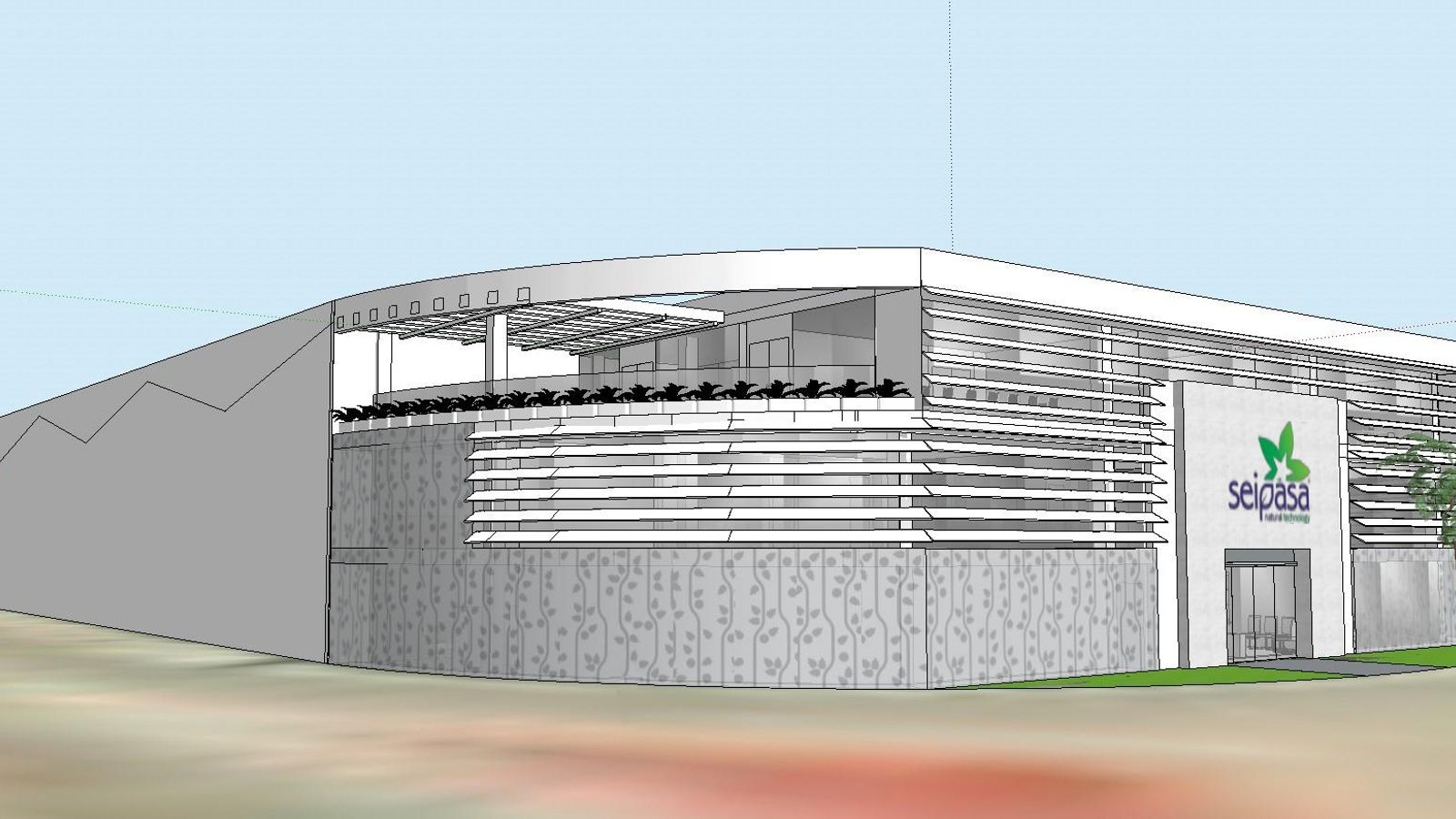Simulació del nou complex industrial de Seipasa a l'Alcúdia