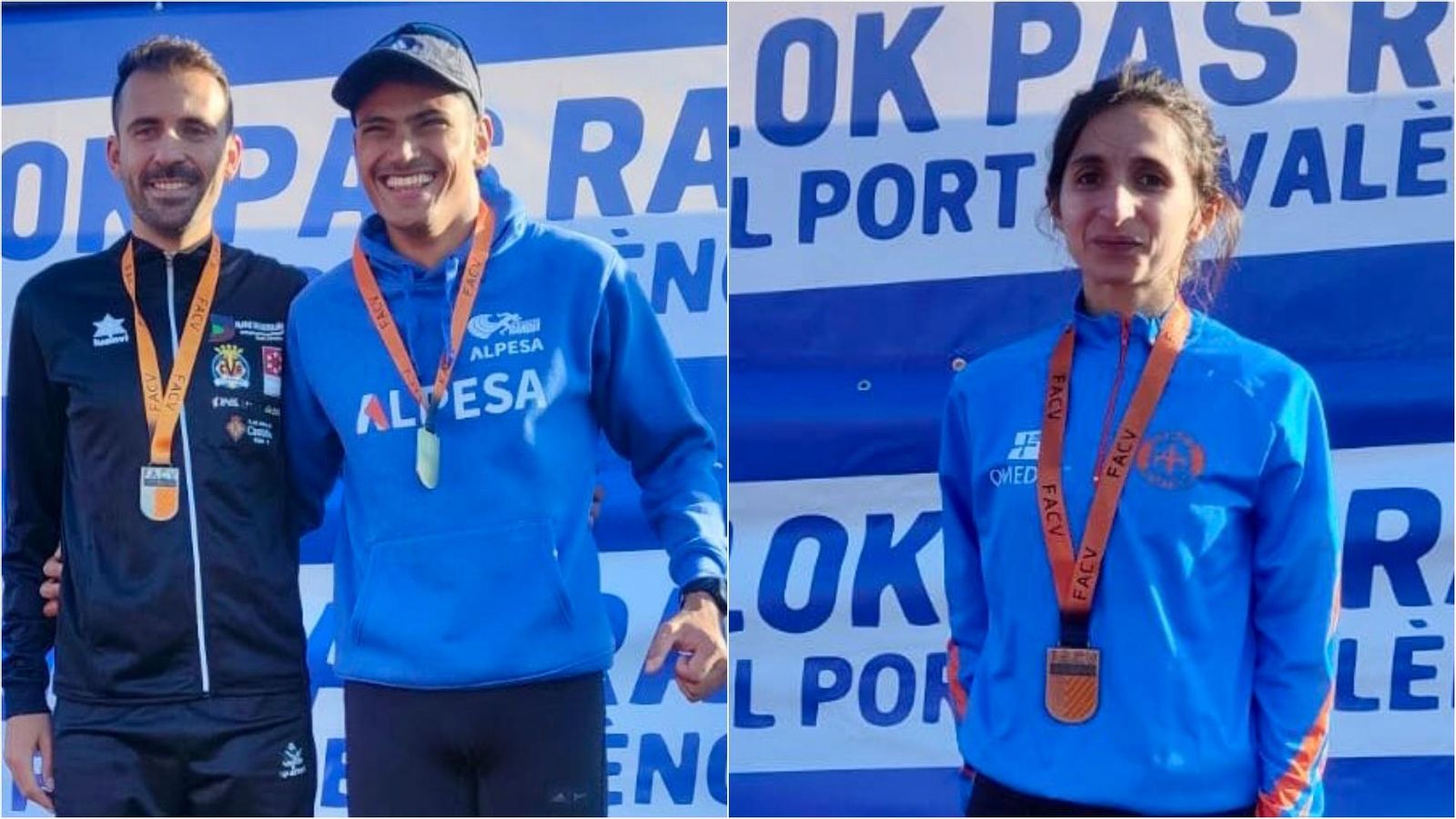 Rubén Gómez i Abdelmonaim El Khayami, sucambió i campió autonòmics, i Rebeca Gil, campiona autonòmica